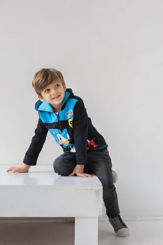Vista 5 de SEGA Sonic the Hedgehog - Sudadera de forro polar con media cremallera para niños pequeños y grandes