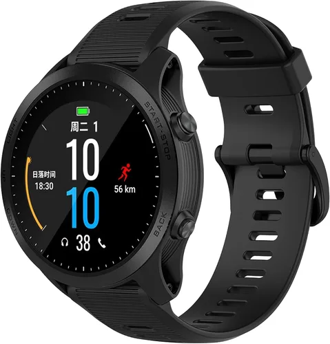 Vista 9 de Correa para Garmin Forerunner 945, correa de repuesto de silicona suave para reloj inteligente Garmin Forerunner 935 (sin rastreador)
