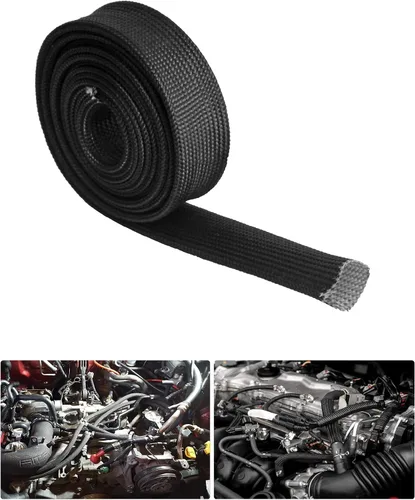 Vista 10 de Fuel Line Heat Shield Heat wrap for Wires Fuel line Heat Shield Sleeve Hose Heat Shield Sleeve-Heat Radiant and Prevent Vapor Lock Heat Shield for