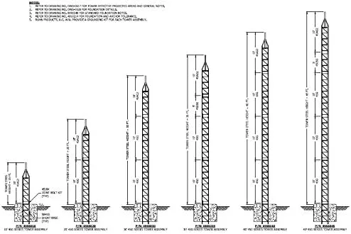 Vista 5 de ROHN 45SS030 Serie 45G Kit de torre autoportante de 30 pies, sin hielo