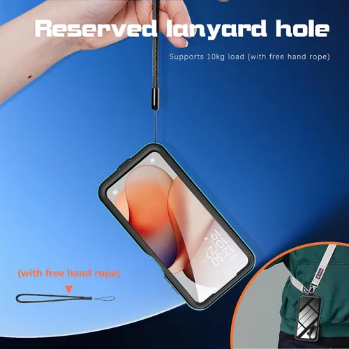 Vista 8 de DINGXIN Funda impermeable para Samsung Galaxy A17 5G IP68 Certificado a prueba de polvo a prueba de golpes Protector de pantalla incorporado Funda
