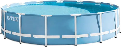 Vista 4 de Intex 26723EH - Juego de piscina sobre el suelo con marco de prisma Premium: 15 pies x 42 pulgadas - Incluye bomba de filtro de cartucho de 1000 GPH