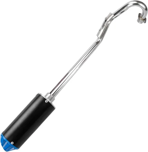 Vista 9 de FVRITO Kit de montaje de tubo silenciador de escape de alto rendimiento para CRF50 XR50 70cc 110cc 125cc Taotao DB14 DB10 SSR SR110 Rocketa xpro Azul