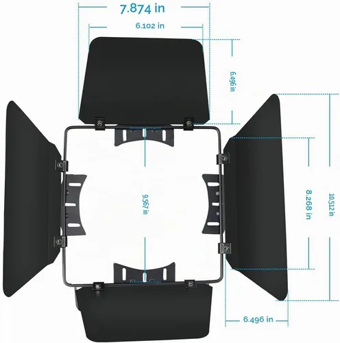 Vista 8 de Betopper Barndoor para Betopper COB Stage Spotlight LC001-H LC002-H LC003-H