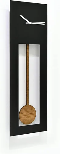 Vista 3 de Bluntly Modern Design - Modern Grandfather Pendulum - Wall Clock/Table Clock - Customize Black Face/Dark Oak Pendulum as the main photo