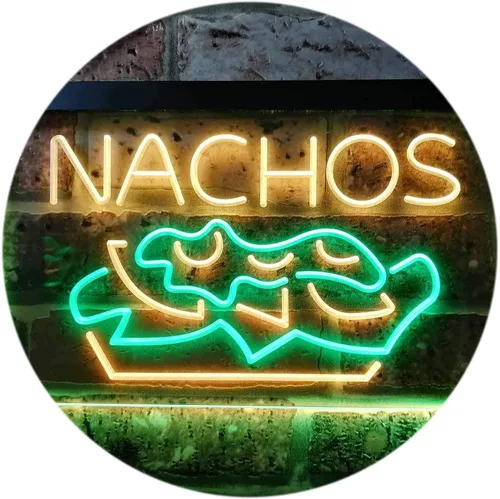 Vista 18 de ADVPRO Nachos Café - Letrero de neón LED de doble color, azul y rojo, 16 x 12 pulgadas, st6s43-i0314-Br