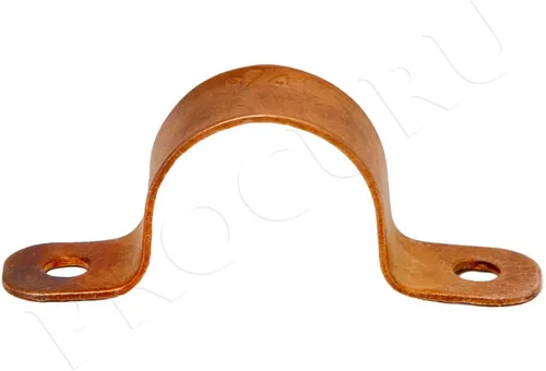 Vista 3 de PROCURU Correa de tubo de cobre de 1/2 pulgada, montaje de abrazadera de dos orificios (1/2 pulgada, paquete de 10)