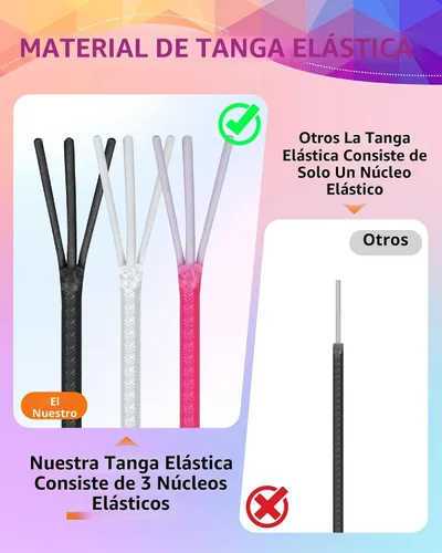 Vista 4 de FIVEIZERO 2 Rollos de Cuerda Elástica Negra para Pulseras Total 330 Pies, Cordón Elástico de 1mm, 1.2mm, 1.5mm para Enhebrar con Aguja