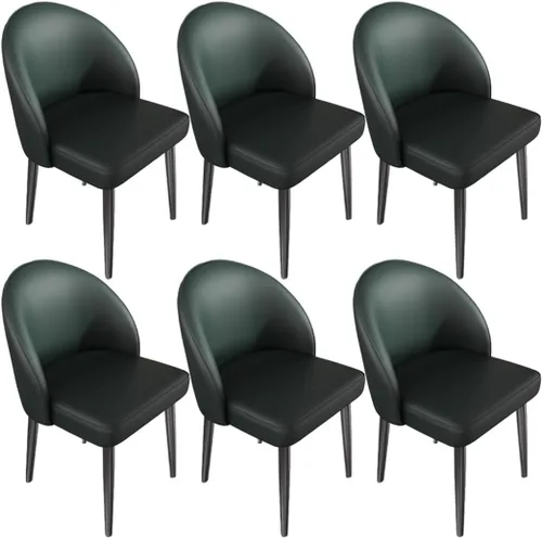 Vista 21 de YVYKFZD Juego de sillas de comedor, silla de comedor de cuero con respaldo curvo, sillas de cocina sin brazos, silla auxiliar tapizada cómoda
