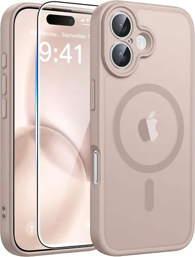 Vista 247 de FNTCASE - Funda para iPhone 16 Pro: magnética, mate, translúcida, de grado militar, protectora contra caídas, resistente, fina, duradera y a prueba