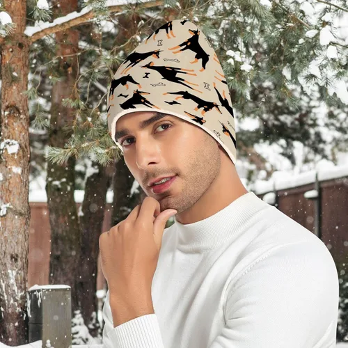 Vista 6 de Naanle Gorro de invierno para mujer, elástico, cálido, para invierno, Skully