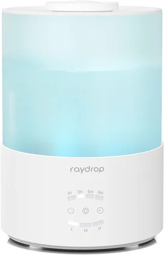 Vista 5 de raydrop Difusor humidificador de niebla fría, difusor de aceite esencial, humidificador de llenado superior para dormitorio, hogar y oficina, bebé