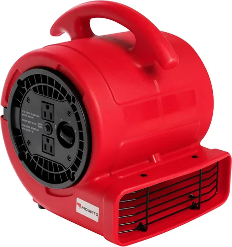 Vista 10 de MOUNTO Ventilador Air Mover de 1/5 hp de 800 cfm, ventilador de secado de pisos, motor de aire compacto de 3 velocidades con doble salida, cable