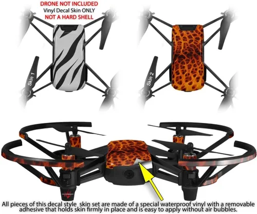 Vista 2 de Skin Wrap 2 Pack para DJI Ryze Tello Drone Zebra Skin Drone No Incluidas