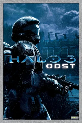Vista 8 de Trends International aureola: ODST - Póster de pared de arte clave, 14.725 "x 22.375", versión enmarcada de madera de granero
