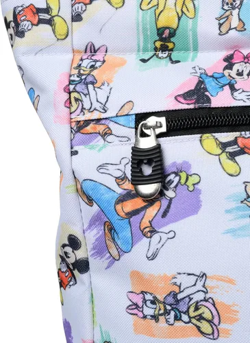 Vista 6 de Disney Bolsa de viaje con cremallera de Mickey Minnie Donald Daisy Goofy Plutón Print Blanco