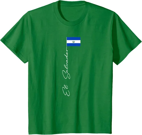 Vista 39 de Camiseta patriótica con bandera de El Salvador, Negro