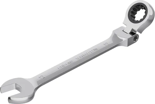 Vista 18 de Llave combinada de trinquete de cabeza flexible de 0.236 in, métrica, 72 dientes, caja de trinquete de 12 puntos, herramientas de llave de extremo