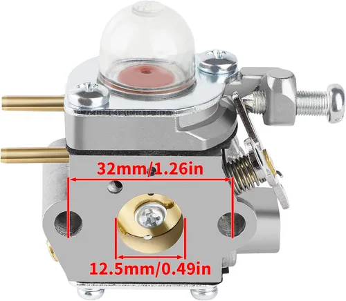 Vista 2 de Carburador TB22 TB32EC para Troy Bilt TB21EC TB22EC Craftsman WS210 WS2200 WS-2400 Recortadora de malezas Murray M2500 M2510 Cortador de cepillo Cub