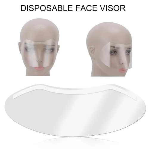 Vista 3 de Pilipane 50 viseras faciales desechables, viseras protectoras transparentes de ducha para procedimientos de pestañas y cejas