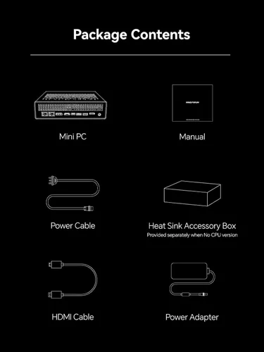 Vista 7 de MINISFORUM MS-A1 Mini Estación de Trabajo Barebone Mini PC, Salida Triple 4K HDMI DP USB-C, 4X Ranura SSD PCIe, 2X Puerto Ethernet 2.5G, 4X USB