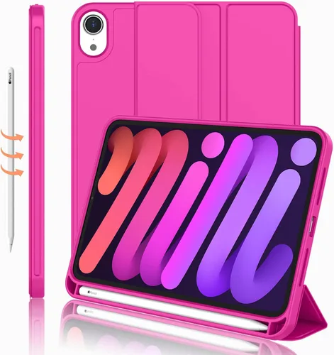 Vista 20 de iMieet Funda para iPad mini 7 2024 (A17 Pro), Funda para iPad mini 6 (8.3 pulgadas, modelo 2021), Funda para iPad mini 7ª/6ª generación con soporte