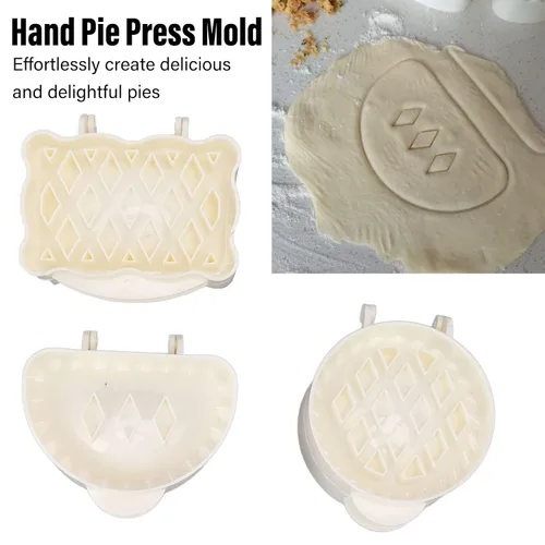 Vista 3 de Mini moldes clásicos para tartas de mano, molde de prensa de pastel de mano, prensatelas de bolsillo, moldes para pasteles de bolsillo