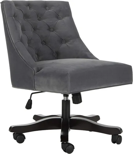 Vista 9 de Safavieh Mercer Collection Soho - Silla de escritorio giratoria de lino color crema claro