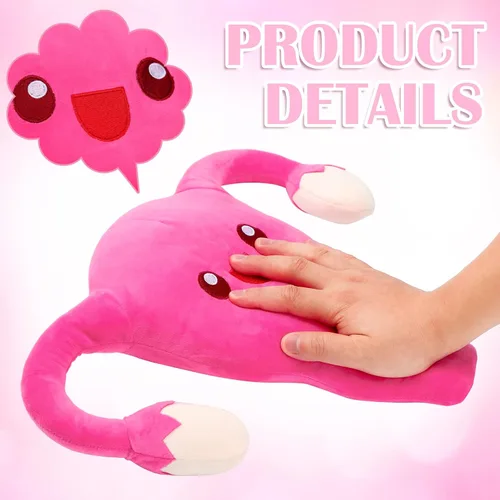 Vista 3 de Mumufy Uterus - Juguete de peluche divertido para mujeres, regalos de útero, ginecólogo, salud, regalo educativo, fertilidad, decoración de fiesta