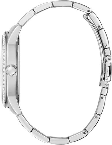 Vista 2 de GUESS Reloj analógico con logotipo plateado de fábrica plateado Reloj analógico