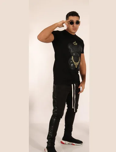 Vista 2 de SCREENSHOT -2202-SS-2 Camiseta de alta densidad con bordado de parche de doble capa para hombre