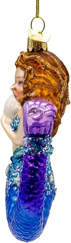 Vista 4 de Kurt Adler Bellissimo - Adorno de sirena de cristal de 4.5 pulgadas.