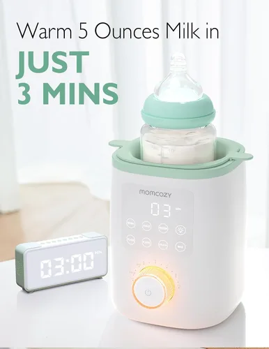 Vista 3 de Momcozy Calentador de biberones Retain Nutrients, calentador de biberones 9 en 1 con luz nocturna y bolsa de almacenamiento de leche materna Momcozy