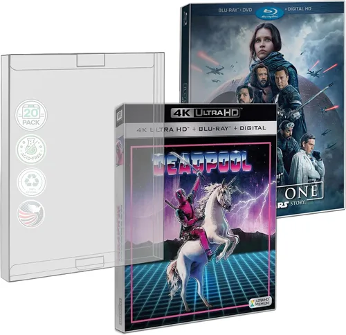 Vista 7 de MALKO Paquete de 10 fundas protectoras para 4K UHD y Blu-ray con fundas