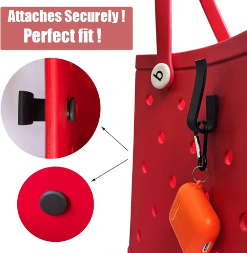 Vista 2 de TEYOUYI Accesorios de ganchos para bolsas Bogg, inserción de encanto Cutie titular de la taza Conector titular de la llave titular de la máscara, 2