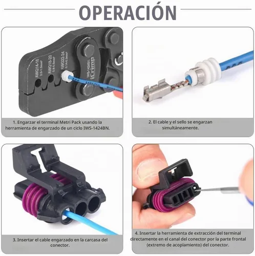 Vista 6 de iCrimp - Herramienta extractora, herramientas de extracción para paquete meteorológico y conectores Metri-Pack, paquete de 3