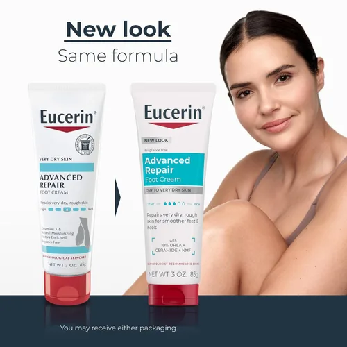 Vista 3 de Eucerin Advanced Repair Light Feel Crema para pies, 3 onzas (paquete de 7)