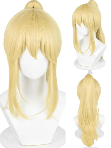 Vista 40 de Peluca corta y recta de anime para cosplay de anime de 14 pulgadas, peluca