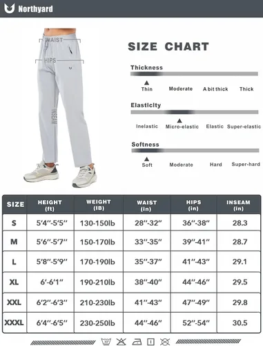 Vista 7 de NORTHYARD Pantalones deportivos para correr para hombre, pantalones de gimnasio ligeros, pantalones de correr con dobladillo abierto