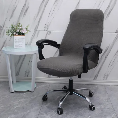 Vista 2 de YOPOIY Funda impermeable para silla de computadora, funda elástica para silla de oficina con funda para reposabrazos gratis, extraíble y lavable