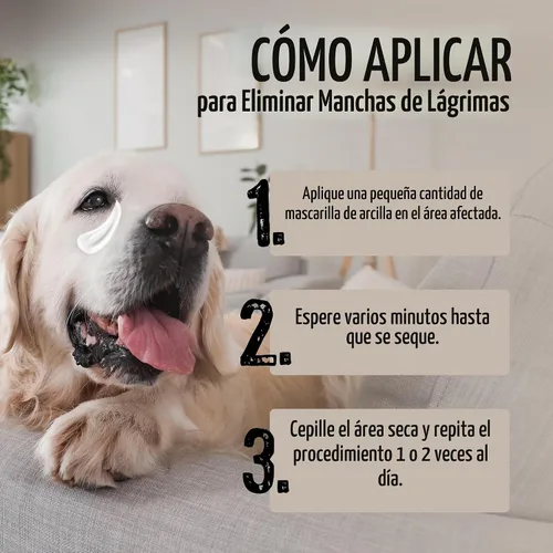 Vista 5 de Tauro Pro Line - Removedor de manchas de lágrimas natural para perros, máscara de arcilla, 1.69 onzas líquidas Fórmula de escudo suave, para ojos