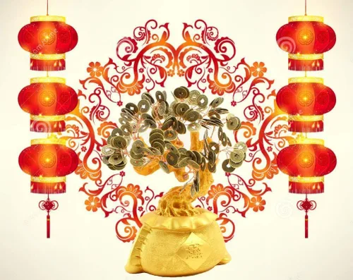 Vista 3 de we pay your sales tax Gran 9 pulgadas Feng Shui Árbol del Dinero Moneda de Oro Moneda Fortuna Pot Feng Shui Estilo Bonsái Reunión próspera w Qing