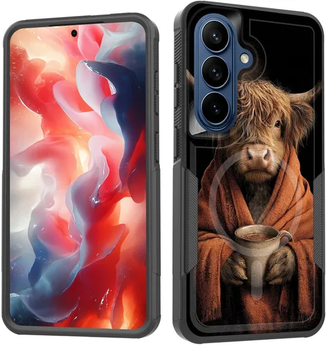 Vista 57 de Funda magnética para Galaxy A16 5G, [compatible con MagSafe] [protección contra caídas de grado militar] Funda resistente a prueba de golpes