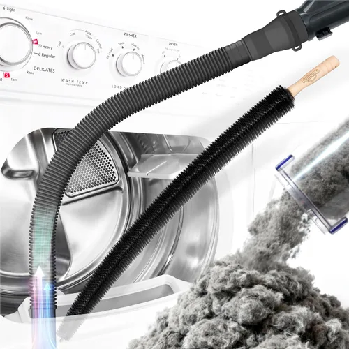 Vista 8 de Holikme Dryer Vent Cleaner Kit, Vacuum Hose Attachment, 2-Piece, Blue Azul