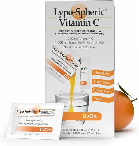 Vista 10 de Vitamina C Lypo-spheric, 60 paquetes, 0,035 oz de vitamina C por paquete, encapsulada para máxima biodisponibilidad, fórmula profesional, 100 % sin