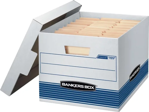 Vista 6 de Bankers Box Paquete de 4 cajas de almacenamiento de archivos de servicio
