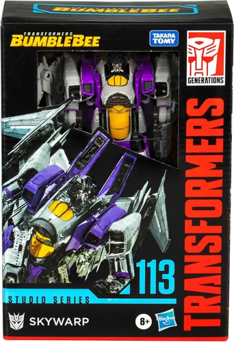 Vista 4 de Transformers Toys Studio Series Voyager Bumblebee 113 Skywarp, figura de acción de conversión de 6.5 pulgadas, 8+