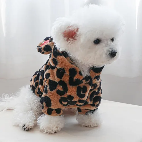 Vista 2 de Sudaderas con capucha para perros, pijamas para perros, overoles para mascotas, otoño e invierno, suéter cálido para perro, sudadera con lindo
