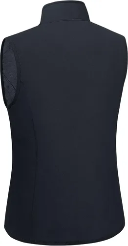 Vista 2 de TOWN&FIELD Chaleco ligero para mujer, chaqueta sin mangas, con cremallera, bolsillos, para correr, senderismo, golf