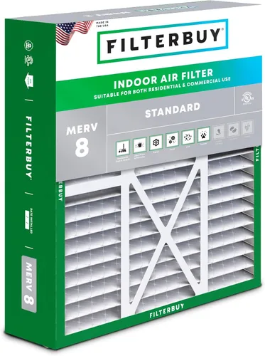 Vista 13 de Filterbuy Filtro de aire 10x17x2 MERV 8 Essential Dust & Allergy Defense (paquete de 1), filtros exteriores plisados electrostáticos para sistema